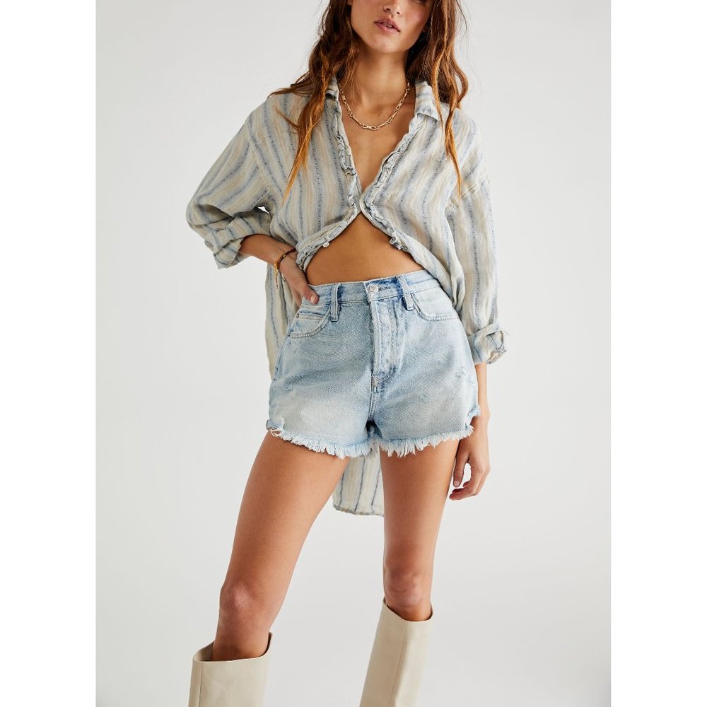 🎉 LAST CHANCE🎉 FREE PEOPLE The Lasso Shorts / Fox Trott - Picture 2 of 5